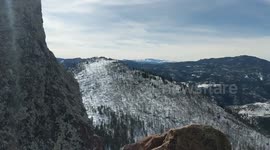 hiking to the top of Bear Peak summit in Boulder, Colorado