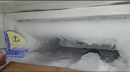 When defrosting a freezer soon becomes a scene from titanic!