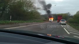 Car fire 06:30am Coventry A423 coming onto A45 2