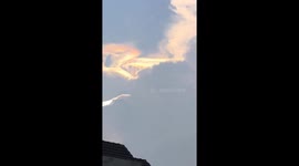 Strange multi-colored cloud appears in Vietnam