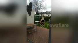 Powerful winds blow away neighbours garden shed