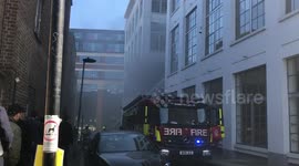 Firefighters tackle blaze in Farringdon, London