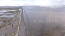 Aerial footage exposes drowned Oregon farmland lost in flooding