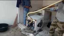 'Taking laundry for a s-s-s-spin?' Rescued snake found hiding in washing machine in India