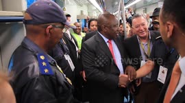 Protesters derail South African president's train journey