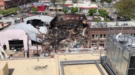 Wreckage of North Carolina building following massive gas explosion
