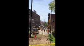 On ground efforts to clean carnage