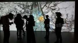 Virtual reality We live in an ocean of air, multisensory immersive installation at Saatchi Gallery, London, UK