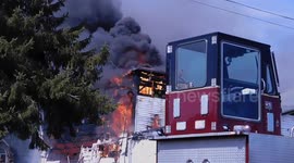 Beer distributor fire - Ringtown, Pa Cuts 2