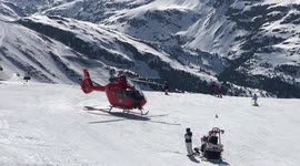 Austrian mountain rescue by helicopter