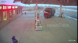 Driver run over by own runaway lorry after trying to stop it using his body
