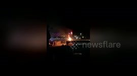 Newsflare Edit - Coachella just turned into a FIRE FEST. The showers just exploded!! https://t.co/mcHzpEegKu