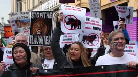 GMFER London march against extinction and trophy hunting, London, UK