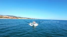 yacht sailing the Mediterranean sea -drone video- retirement living