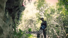 Bird nest collectors on a tiny Thai island