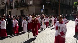 Procession of Holy Week of Madrid Spain 2019, Palm Sunday, Our Father Jesus of Love (La Borriquita)