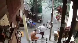 Buddhist monk caught on CCTV repeatedly beating disabled man in Thailand