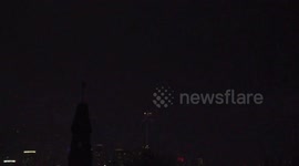 Powerful lightning hits CN Tower in Toronto