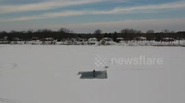 Dad crashes drone into himself doing trick