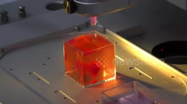 A rabbit size 3D heart is printed at TLV University, lab of Prof Tal Dvir, to be transplanted back to the donor, no more shortage of hearts. Human trials will follow. Tel Aviv, Israel, April 15, 2019