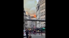 Notre Dame burning