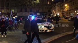 Notre Dame fire area is closed to car traffic by Paris police