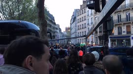 All the Parisians close to Notre Dame are watching the fire