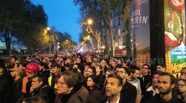 Shocked Parisians watches Notre Dame in flames