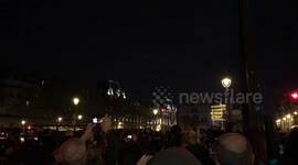 Newsflare Edit - Religious chorus after the Fire of Notre Dame Cathedral in Paris