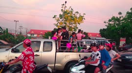 Thai people celebrate Songkran Festival 2019