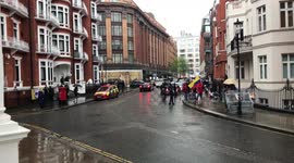 Assange supporters protest in London