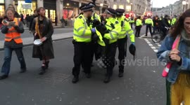 Arrested Protestors At The Extinction Rebellion Protest In Central London