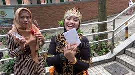 Indonesians expats in Hong Kong cast votes ahead of country's elections
