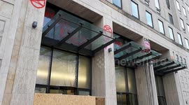 Work begins to repair Shell HQ in London after being vandalised during Extinction Rebellion protests