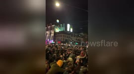 Triumphant Ajax fans perform 'entrada' to celebrate win over Juventus
