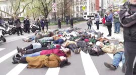 Dozens arrested during climate demonstration in New York City