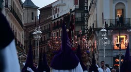 Holy week procession of the father of Jesus of health and the most holy of the anguish of the gypsies