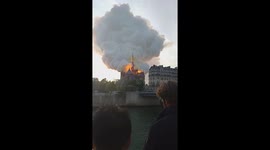 Huge fire rages in Notre Dame Cathedral in Paris