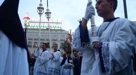 Holy week procession of the father of Jesus of health and the most holy of the anguish of the gypsies