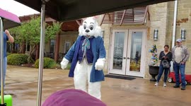 US Family dab with the Easter bunny and get face paint during celebrations