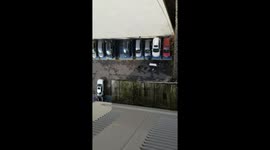 putting the shot victim on a stretcher and applying CPR