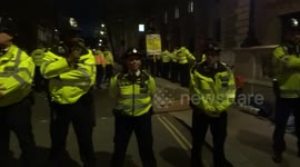 Extinction Rebellion activists protest outside Parliament amid strong police presence
