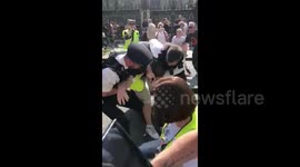 Pro-Brexit demonstrators clash with police outside UK Houses of Parliament