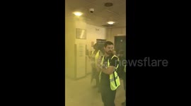 Yellow vests let off smoke bombs at Islington Police Station in London