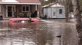 Flooding hits Huntsville, Canada after heavy rains and snowmelt