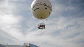 Aerial view of Paris from The Balloon of Paris (Ballon de Paris Generali). 21 april 2019