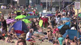 Crowds swarm to Weymouth beach on Easter Sunday