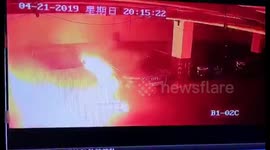 Tesla randomly bursts into flames while parked in Shanghai garage