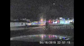 Watch jaw-dropping moment huge meteor lights up night sky as it crashes towards Earth