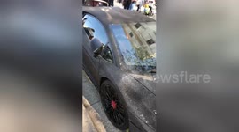 Shiny new ride! Rare crystal-encrusted Lamborghini spotted in central London